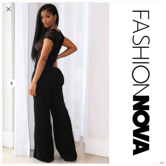 Fashion Nova Lovely Lace Jumpsuit - Picture 3 of 8